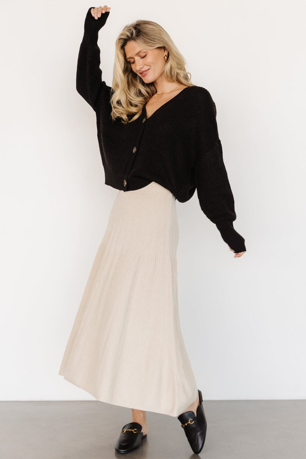 Carynn Knit Midi Skirt | Natural
