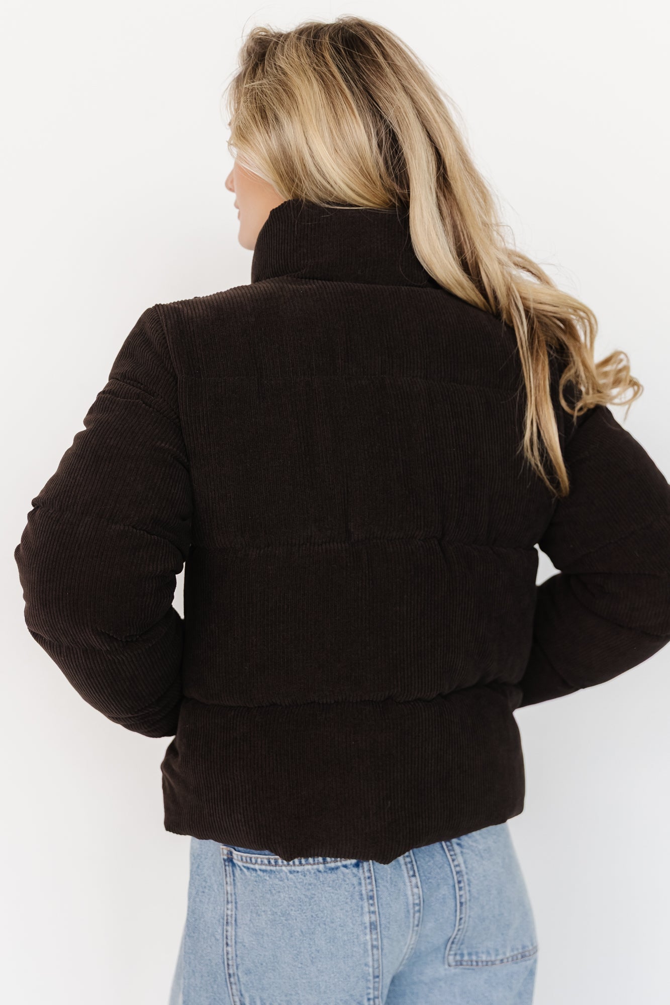 Holden Corduroy Puffer Jacket | Dark Brown