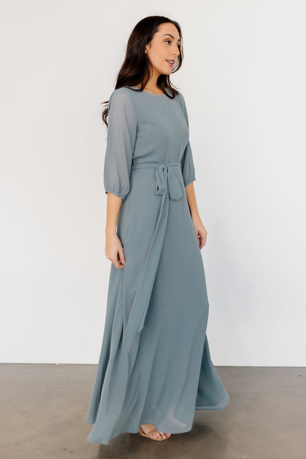 Rebecca Maxi Dress | Dusty Blue