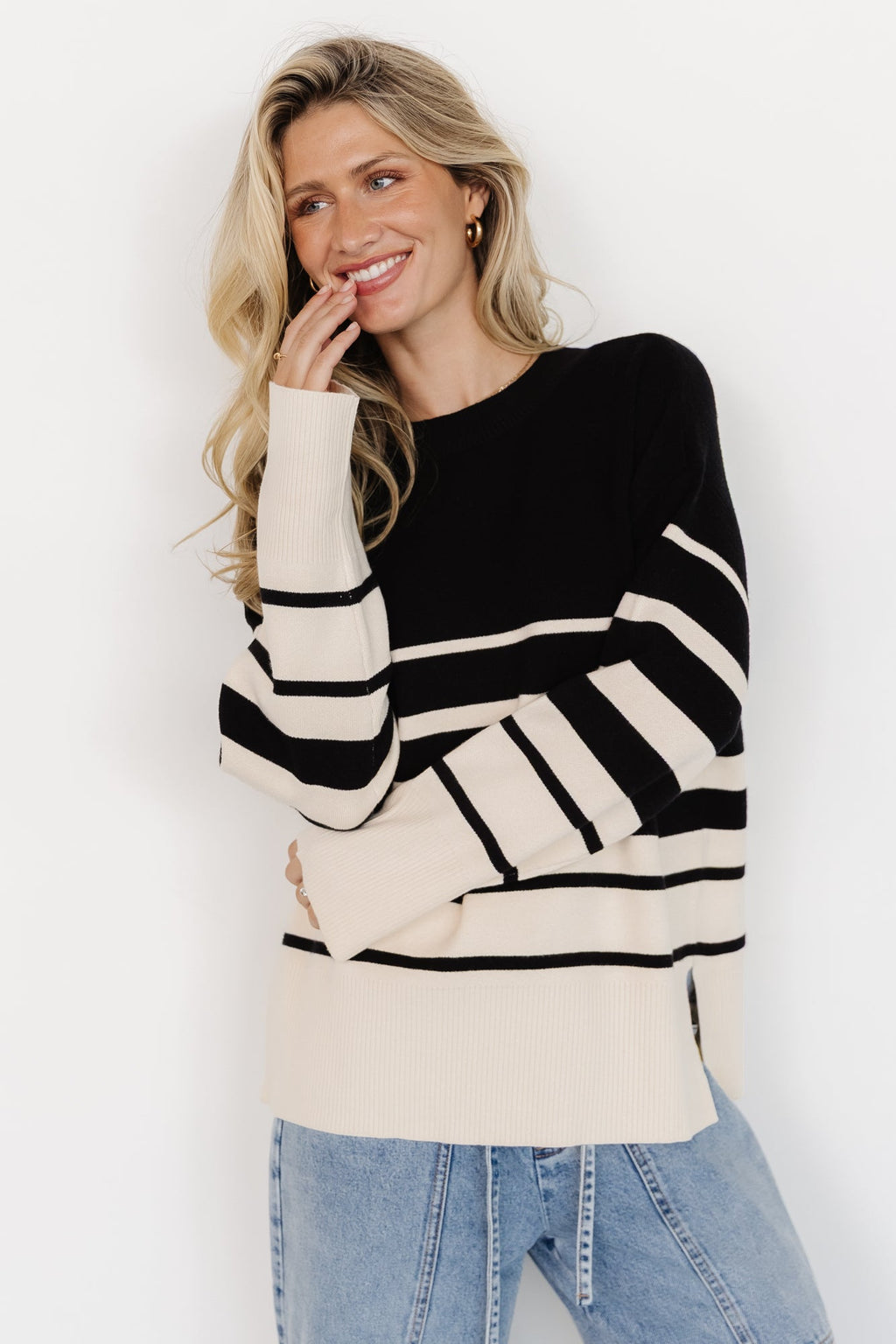 Glasbury Sweater | Black + Ivory