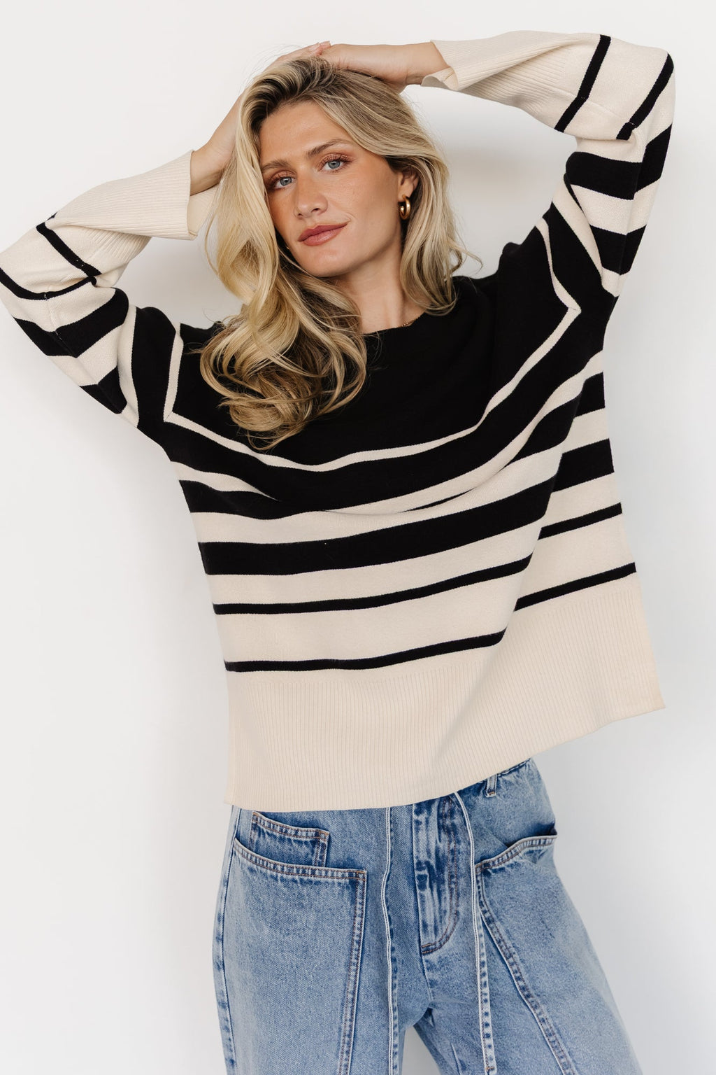 Glasbury Sweater | Black + Ivory