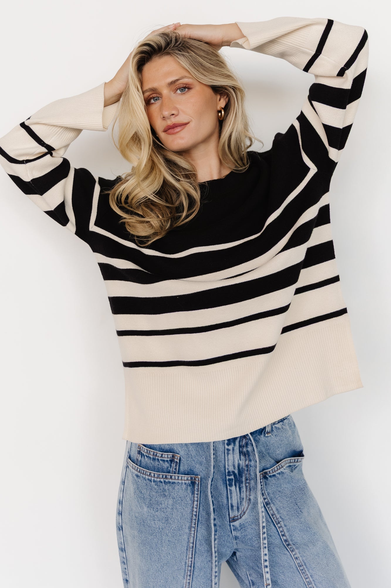 Glasbury Sweater | Black + Ivory