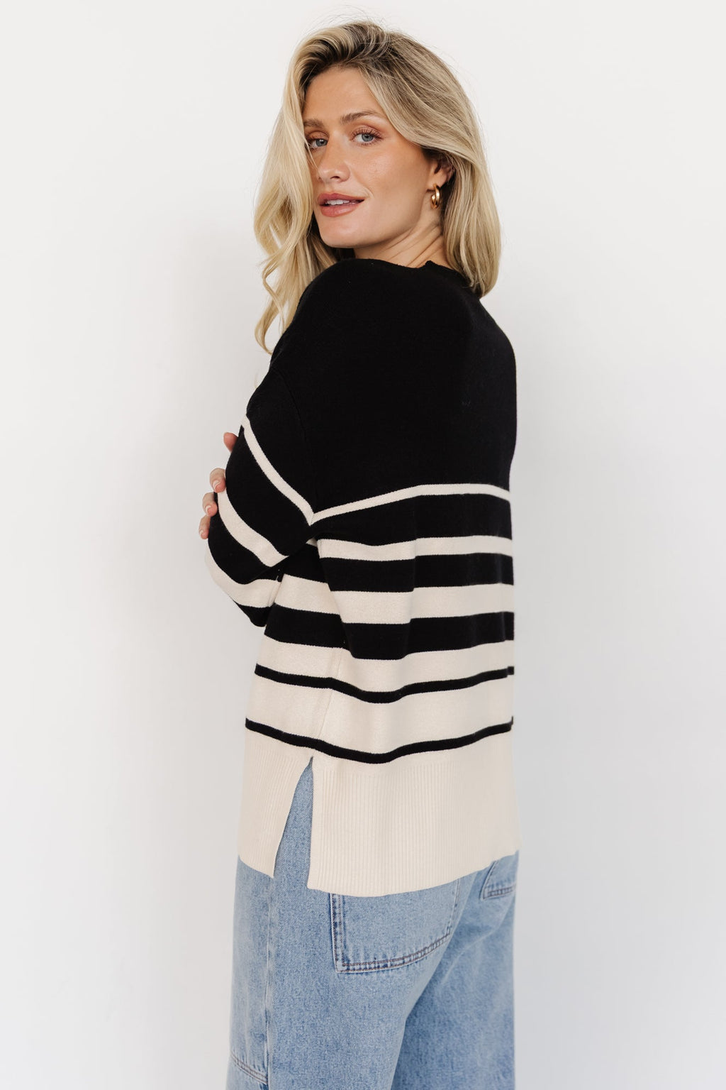 Glasbury Sweater | Black + Ivory