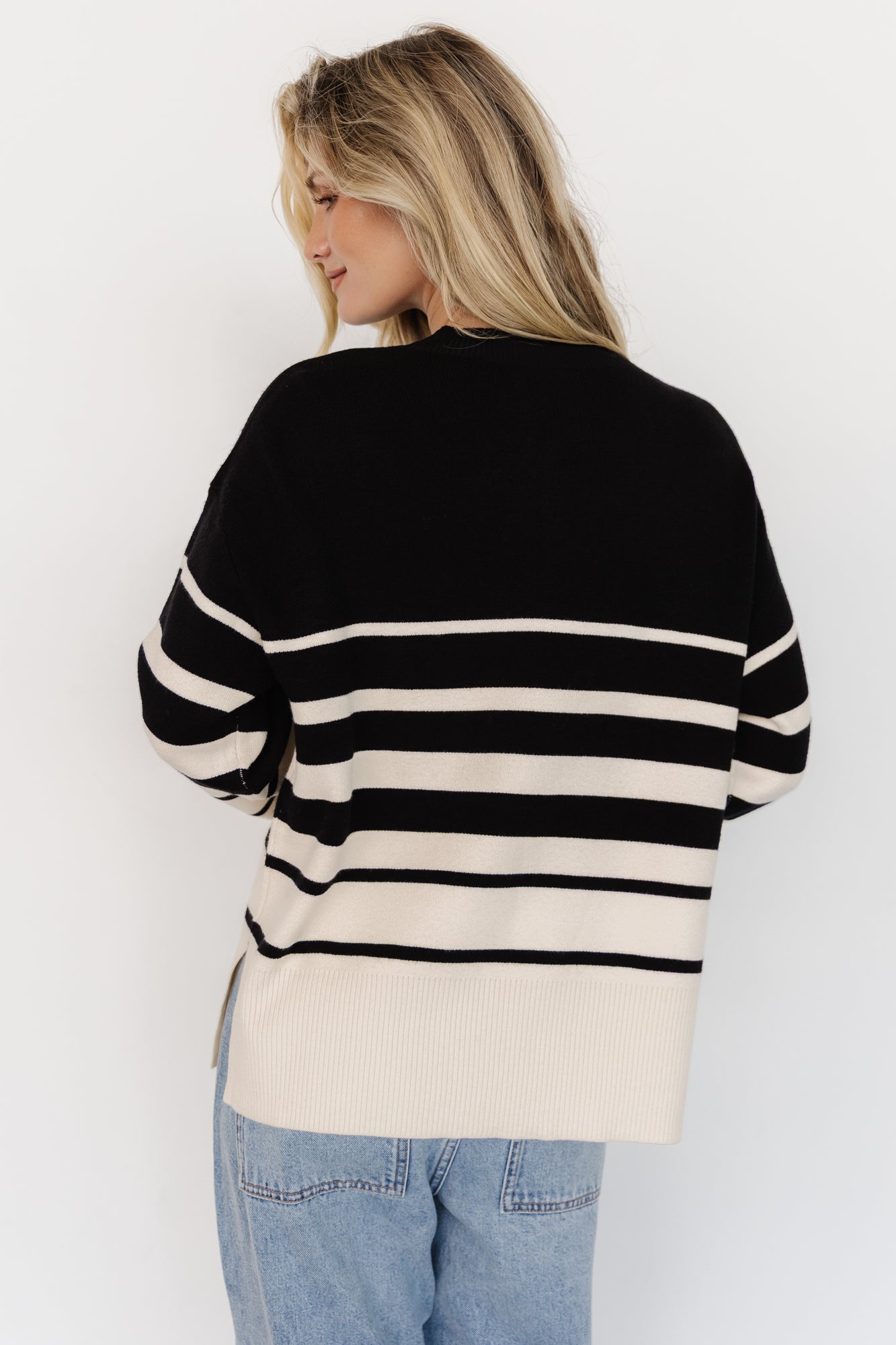 Glasbury Sweater | Black + Ivory
