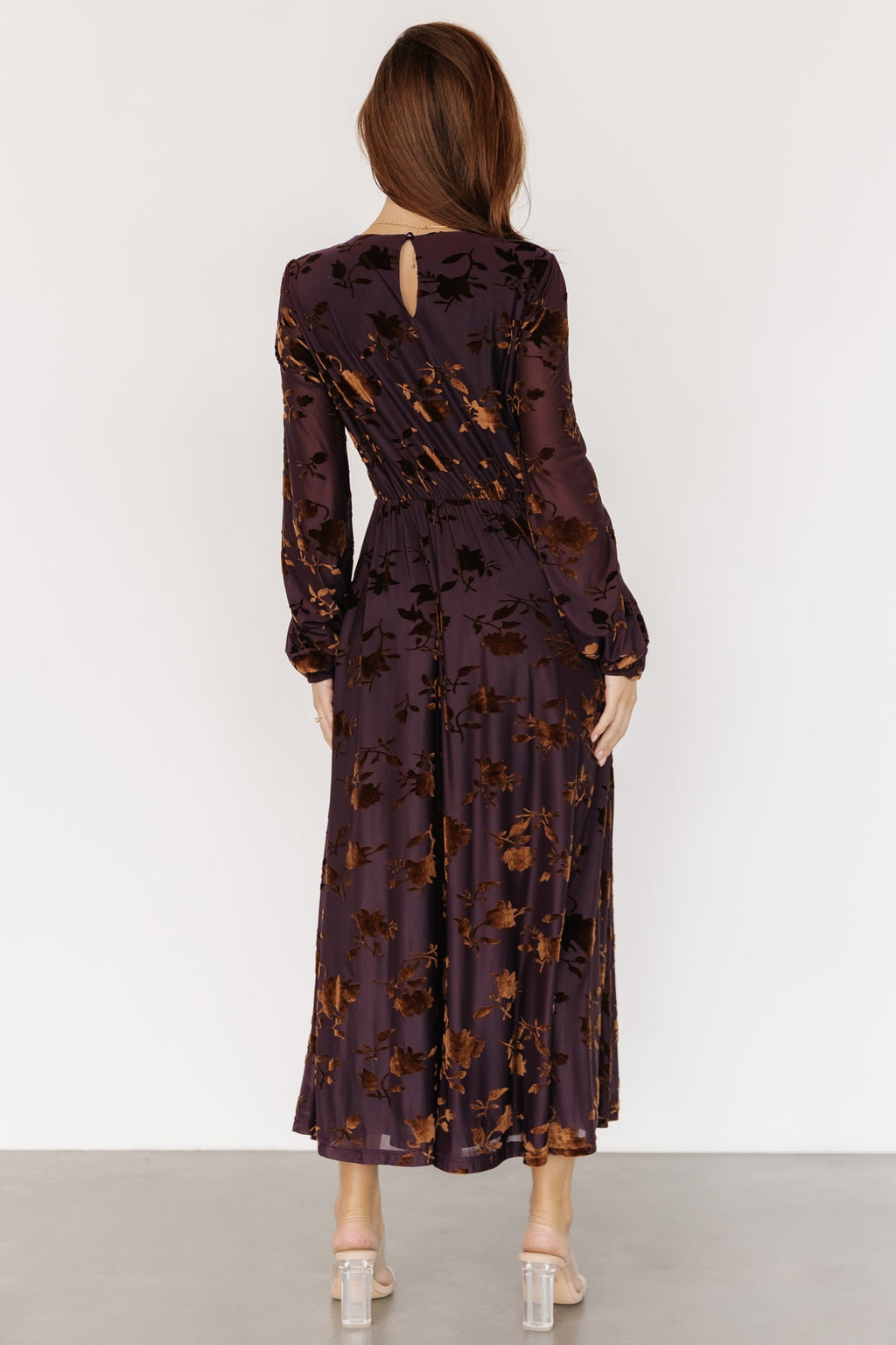 Thora Velvet Dress | Deep Plum + Bronze