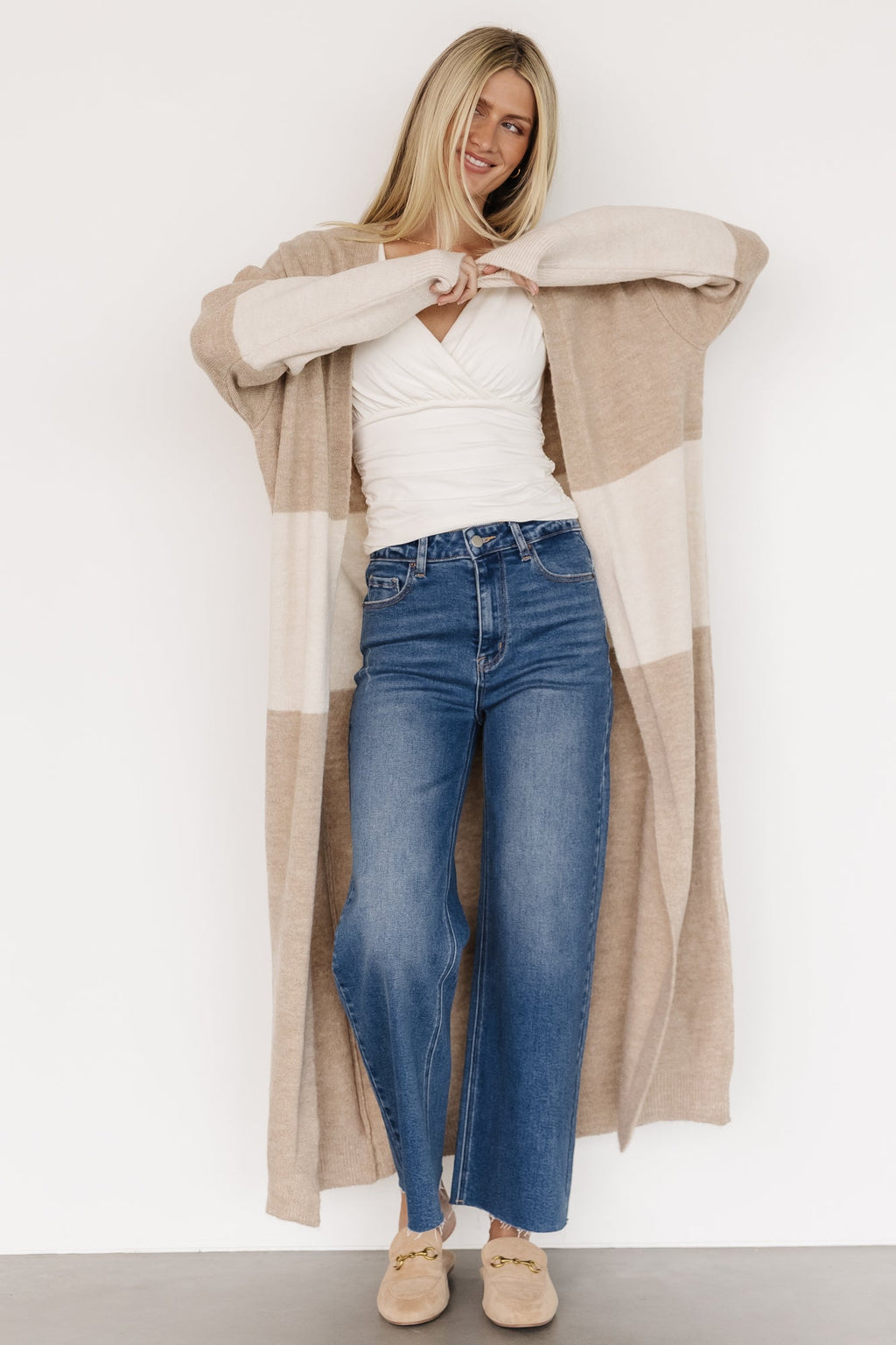 Thea Duster Cardigan | Natural + Ivory