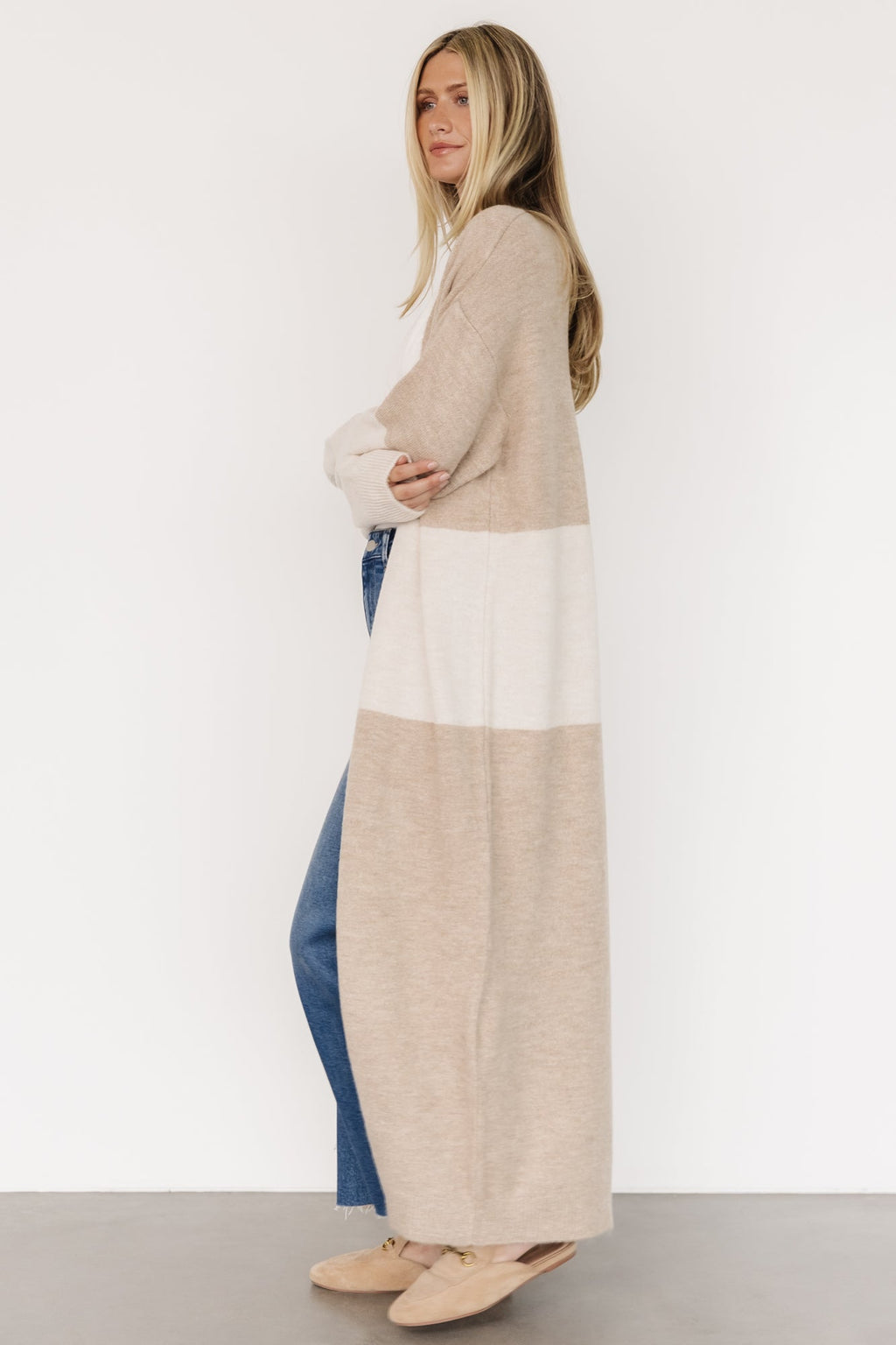 Thea Duster Cardigan | Natural + Ivory