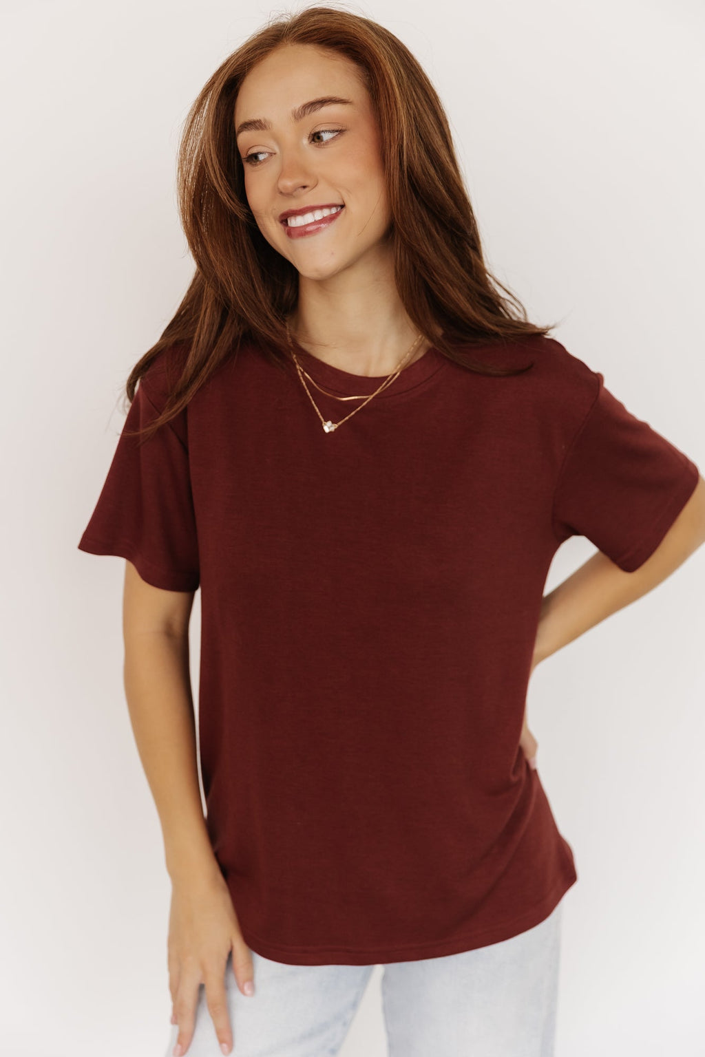 Elliot Relaxed Tee | Dark Rust
