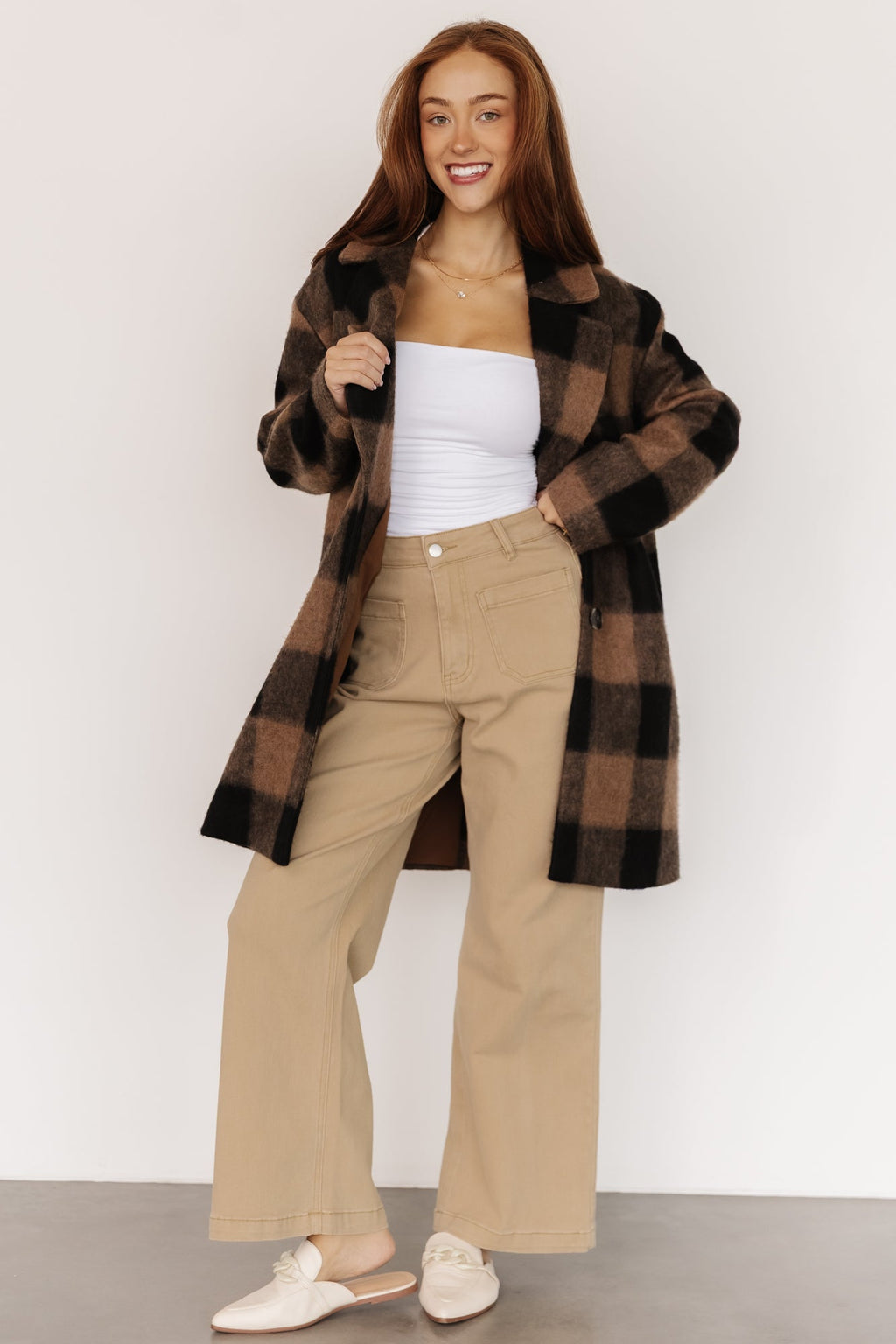 Kirsti Coat | Black + Camel