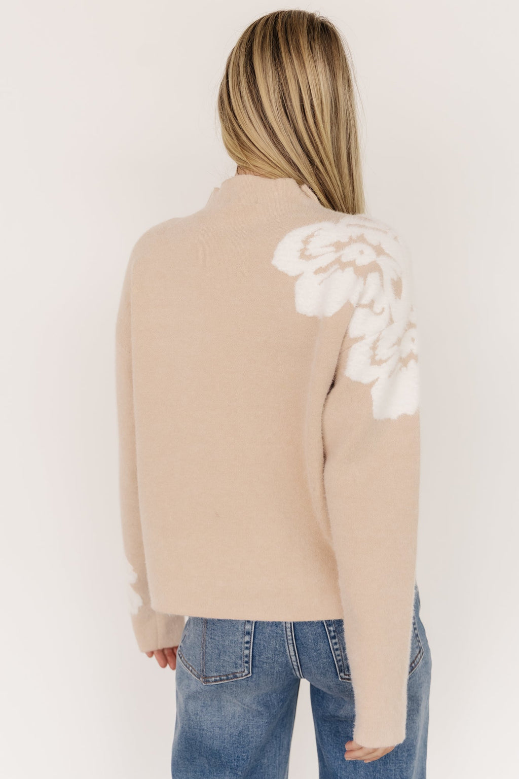 Oda Floral Sweater | Natural + Off White