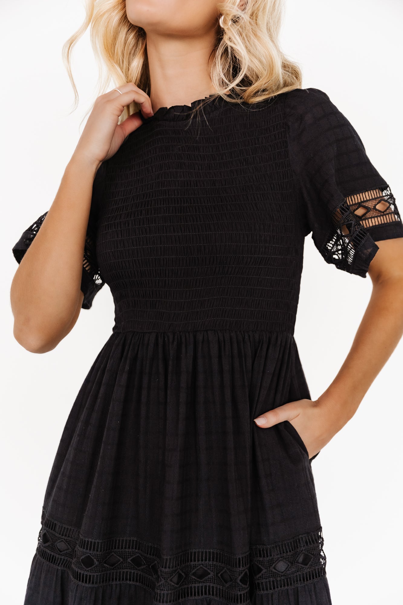 Loveland Geo Lace Maxi Dress | Black
