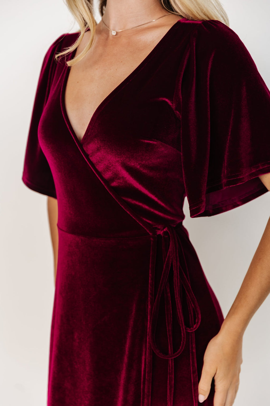 Meghan Velvet Wrap Maxi Dress | Mulberry