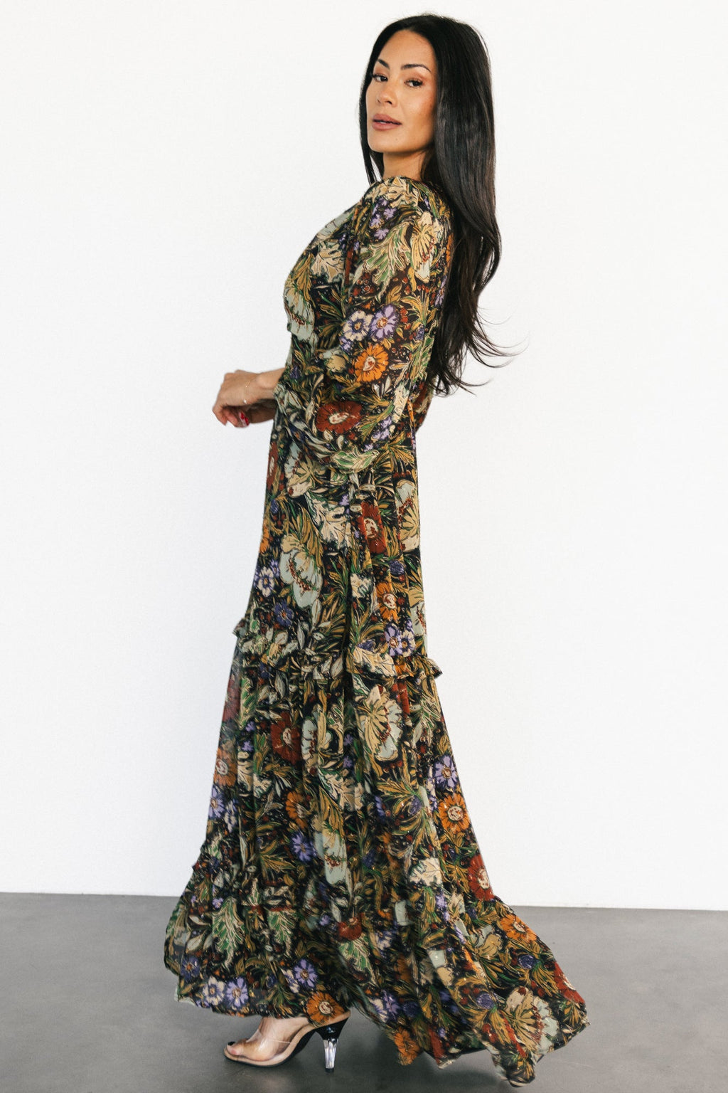 Bowman Deep V Maxi Dress | Multi Floral