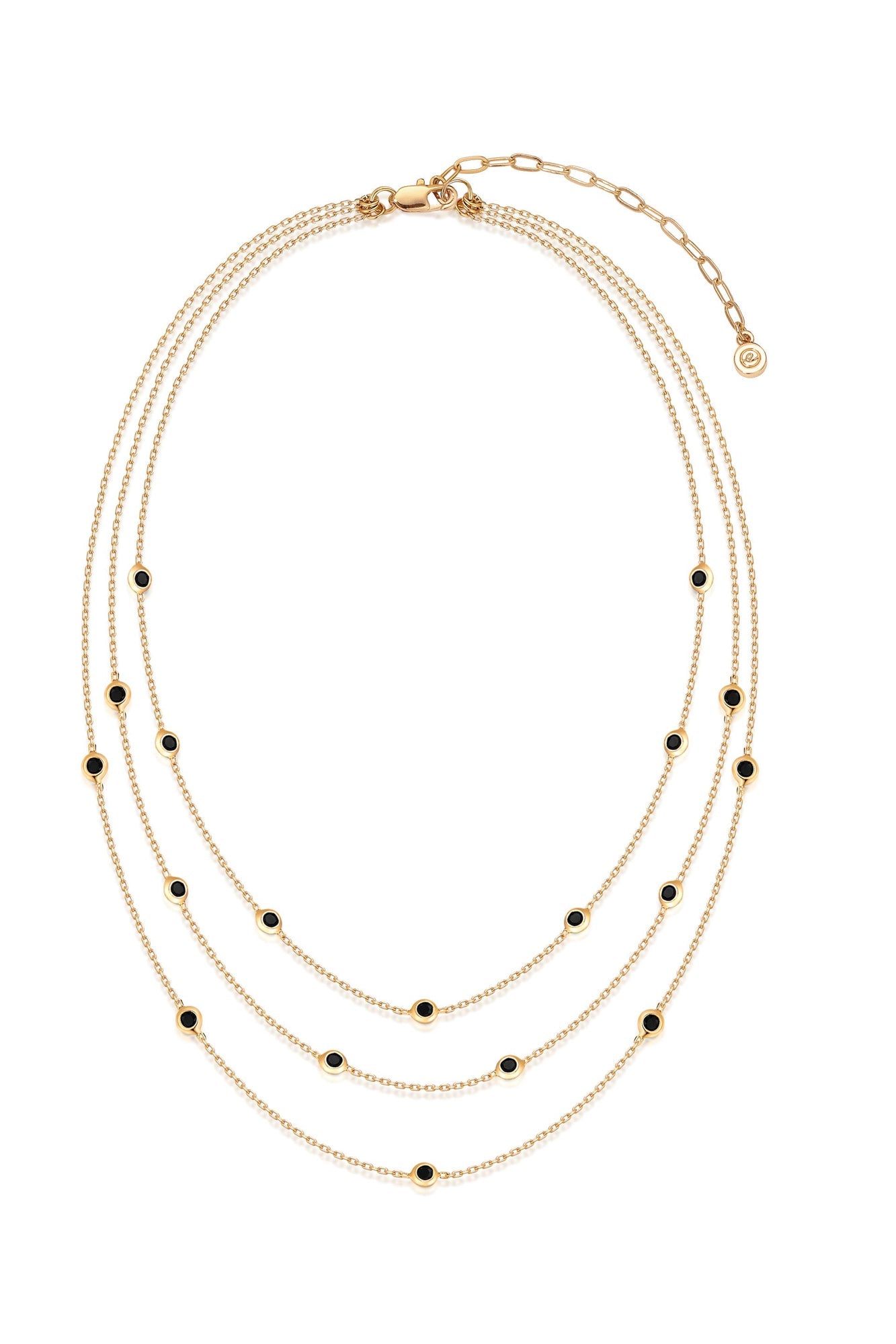 Crystal Dot Layered Necklace