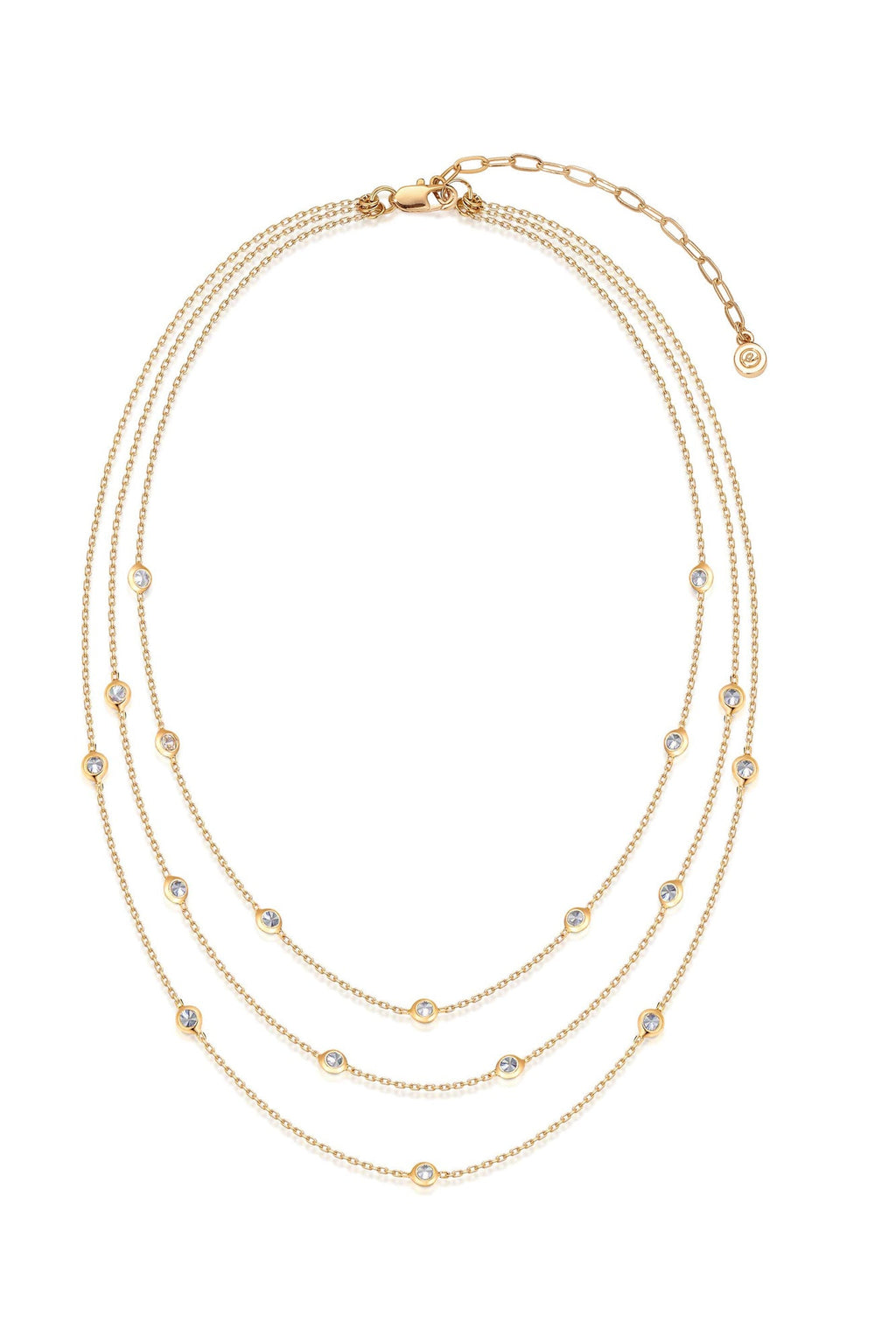 Crystal Dot Layered Necklace