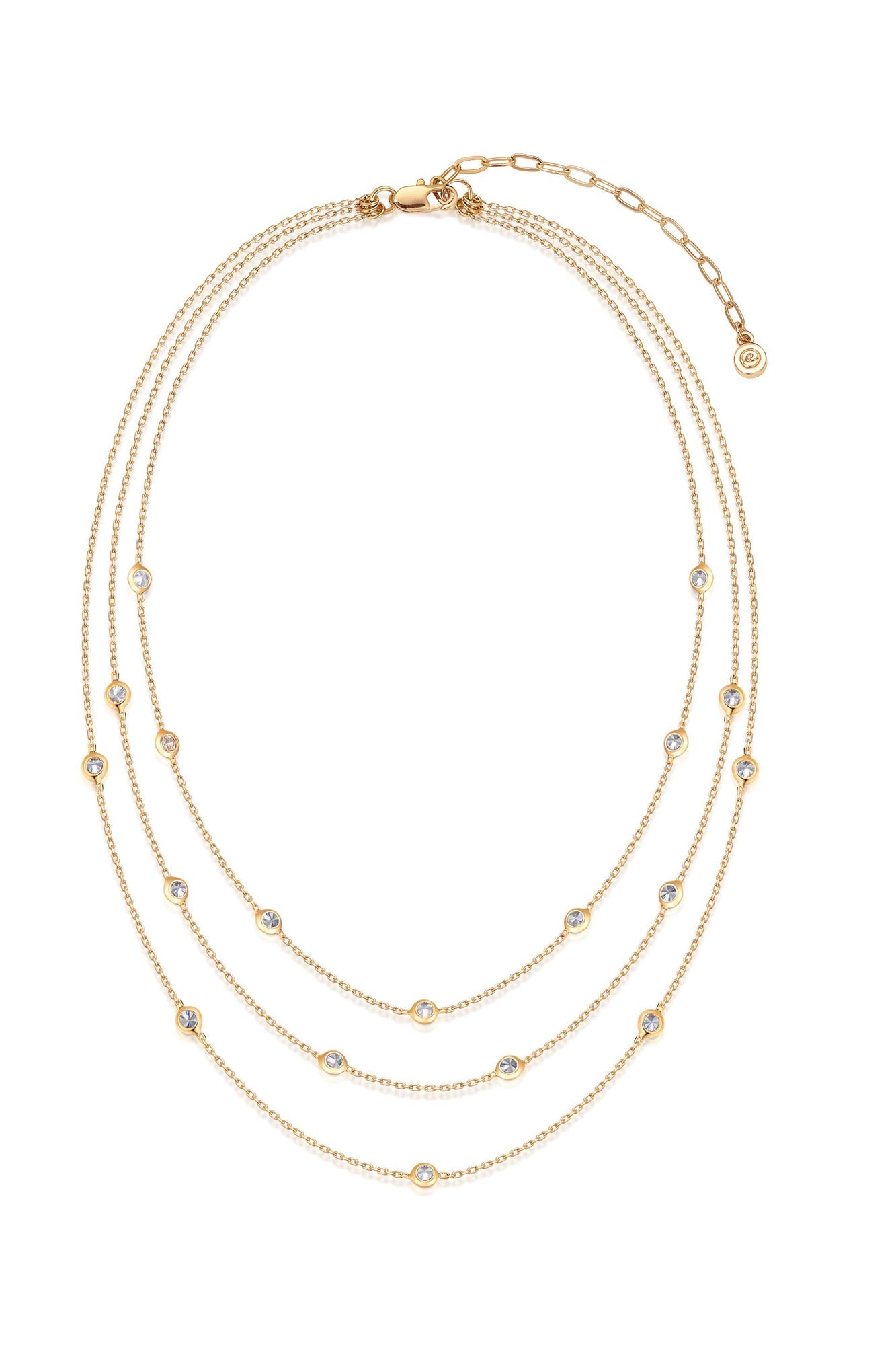 Crystal Dot Layered Necklace