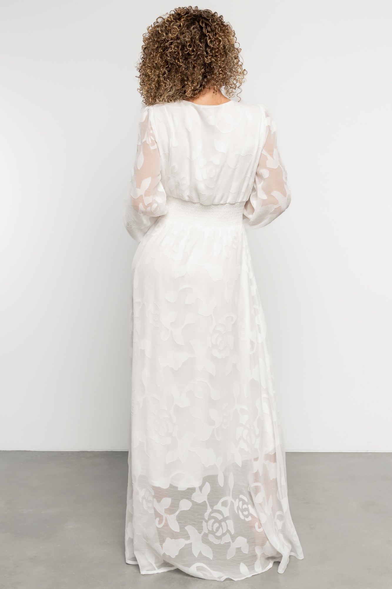 Daniella High Low Maxi Dress | White