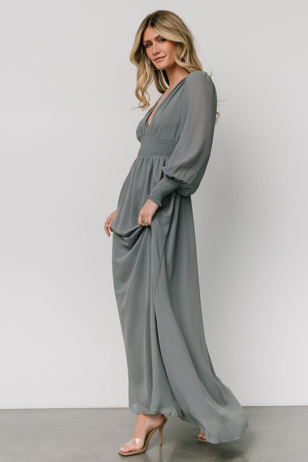 Olivia Maxi Dress | Dusty Blue