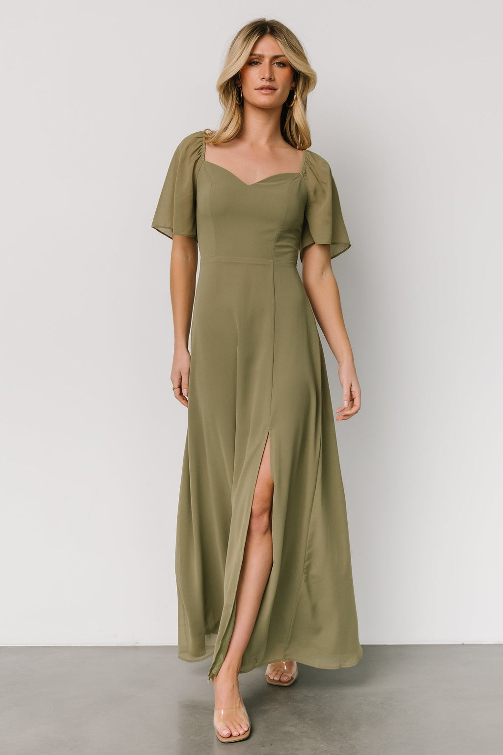 Sierra Sweetheart Maxi Dress | Dusty Olive