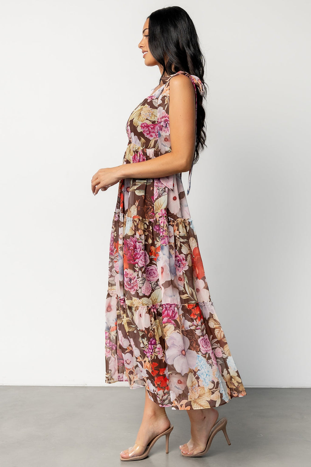 Anita Maxi Dress | Brown Multi Floral