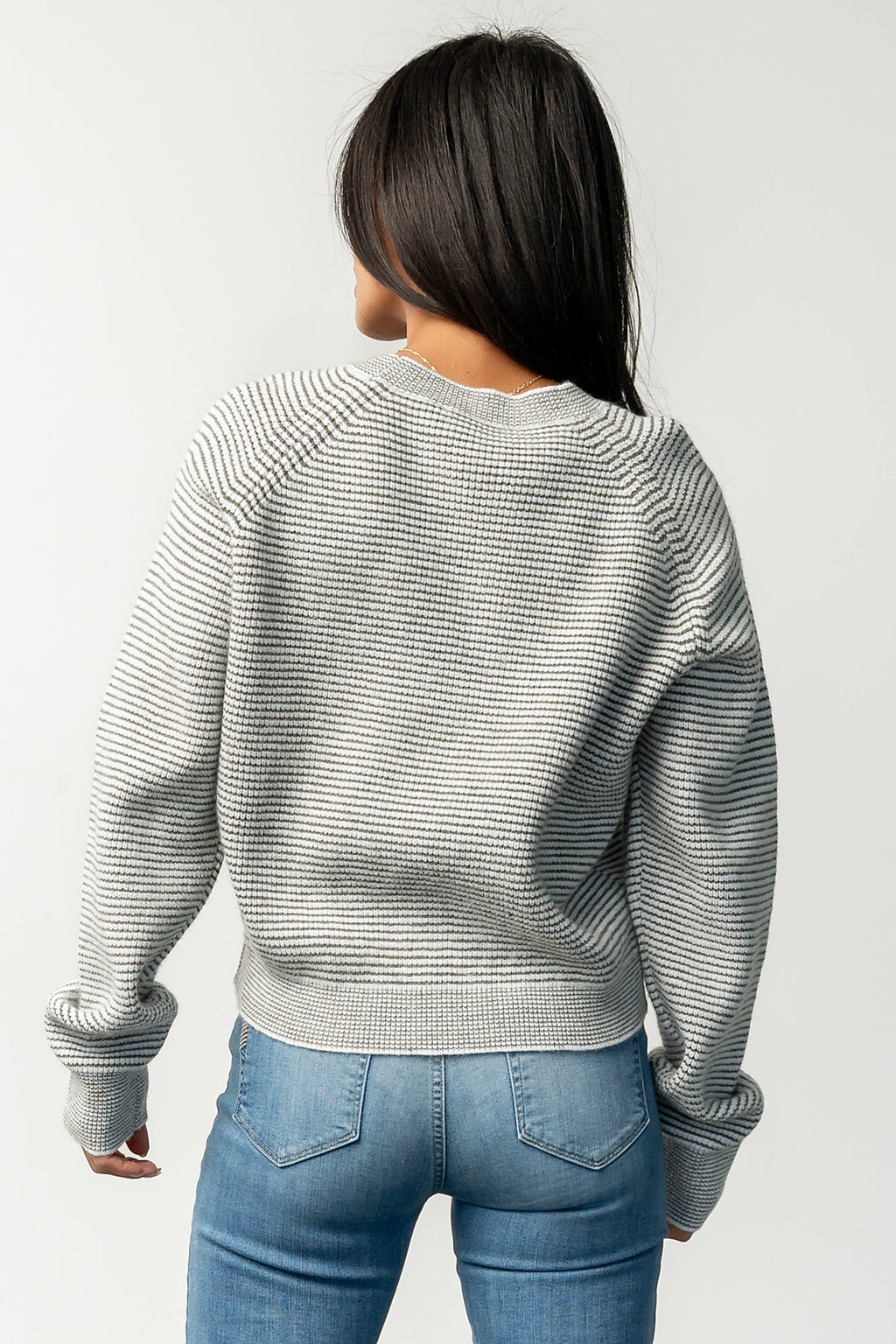 Zadie Striped Sweater | Ivory + Olive