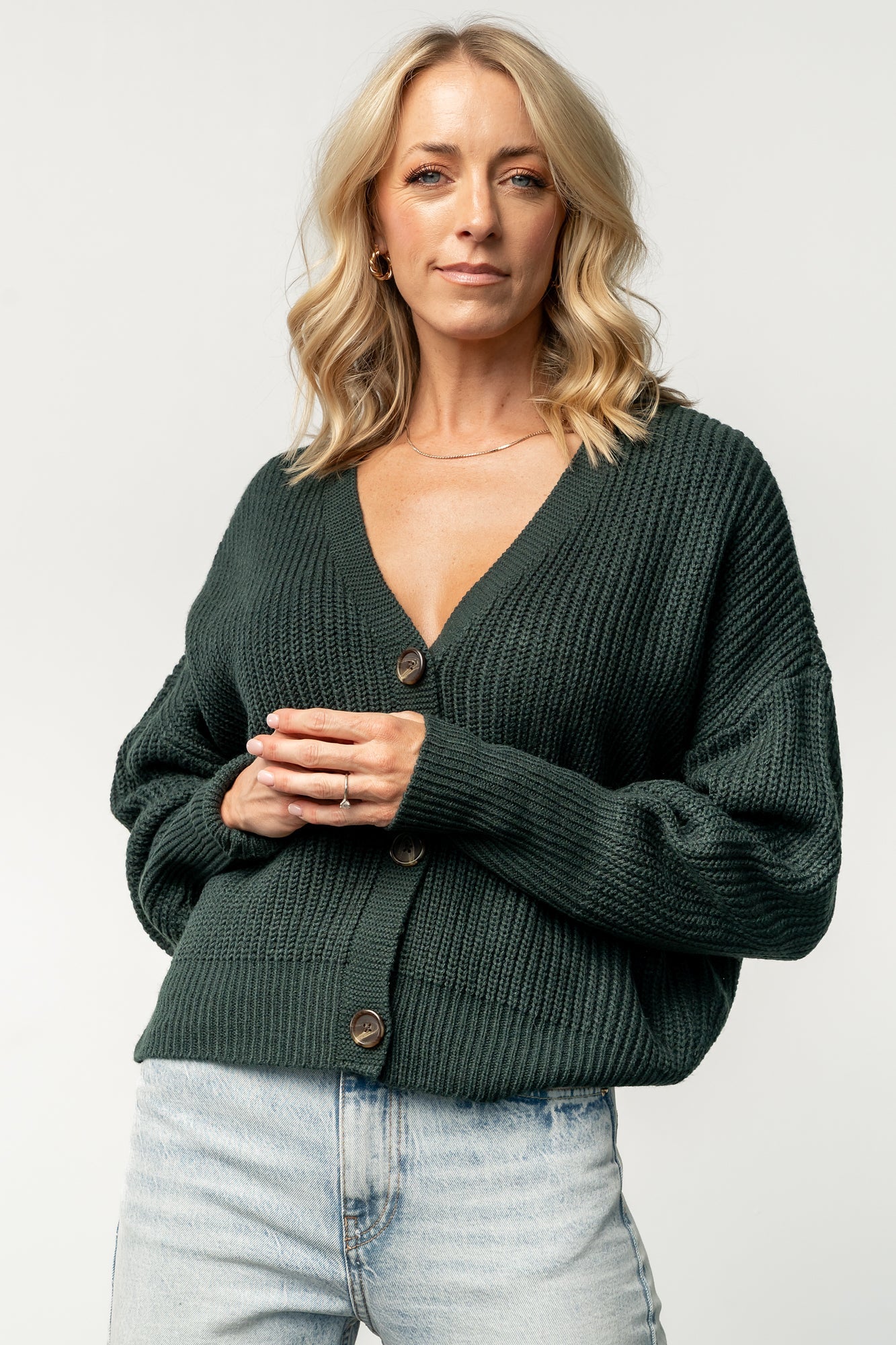 Gracie Knit Cardigan | Dark Green
