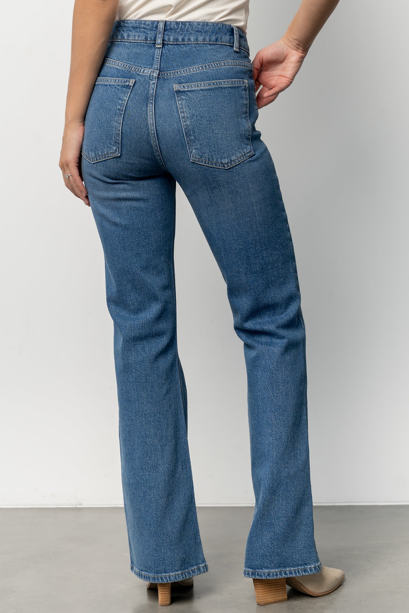 Michel High Rise Bootcut Jeans | Mid Wash