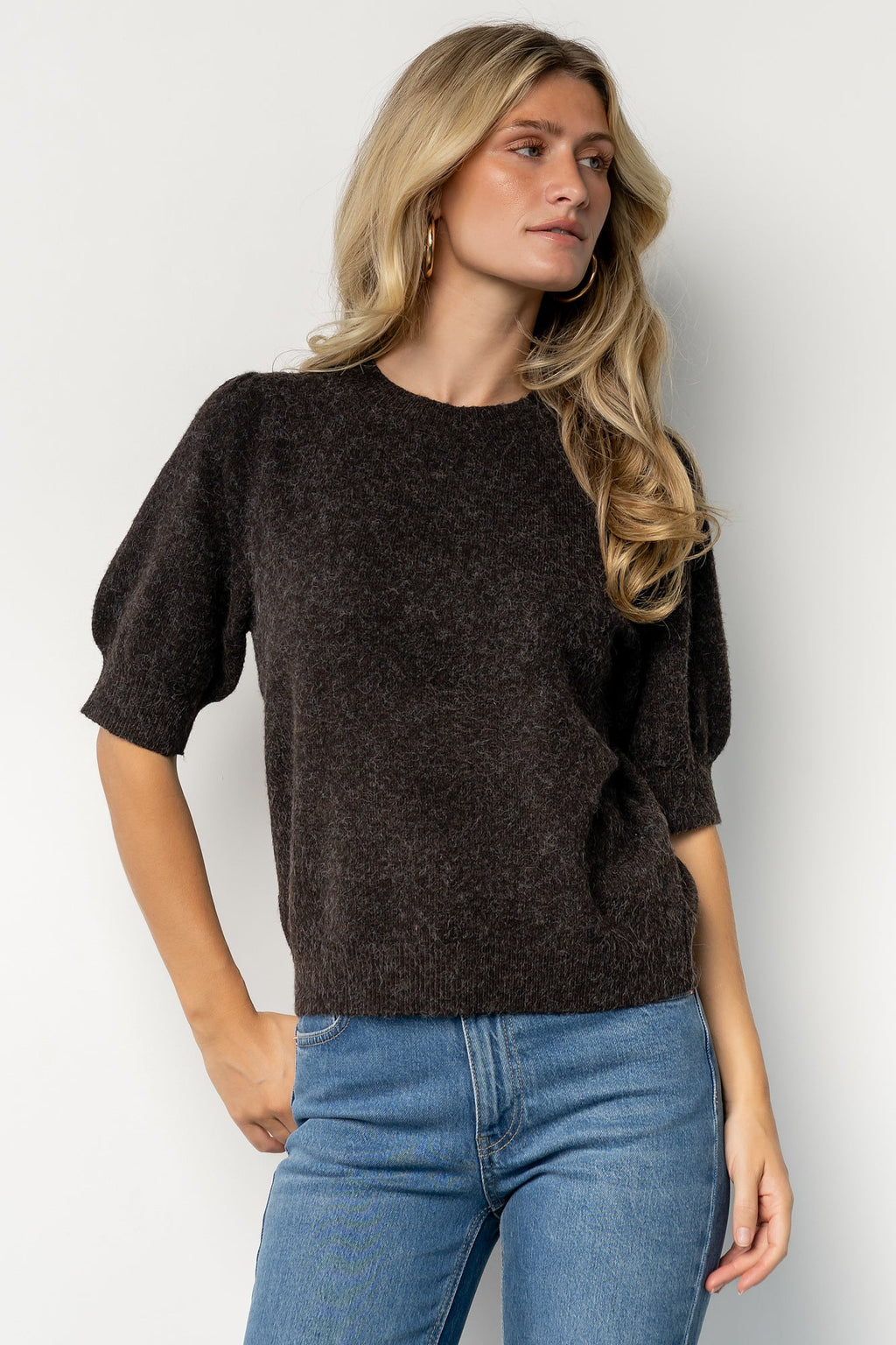 Keira Sweater Top | Dark Brown