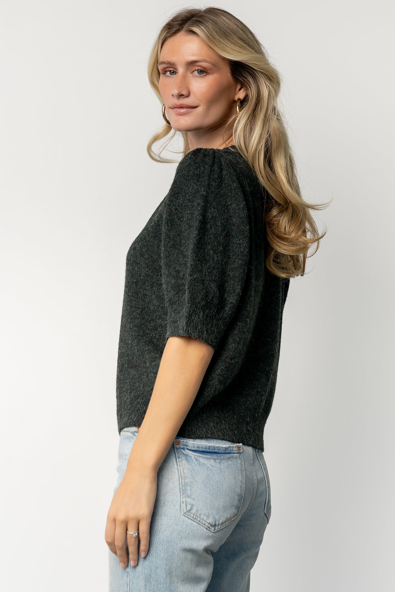 Keira Sweater Top | Dark Green