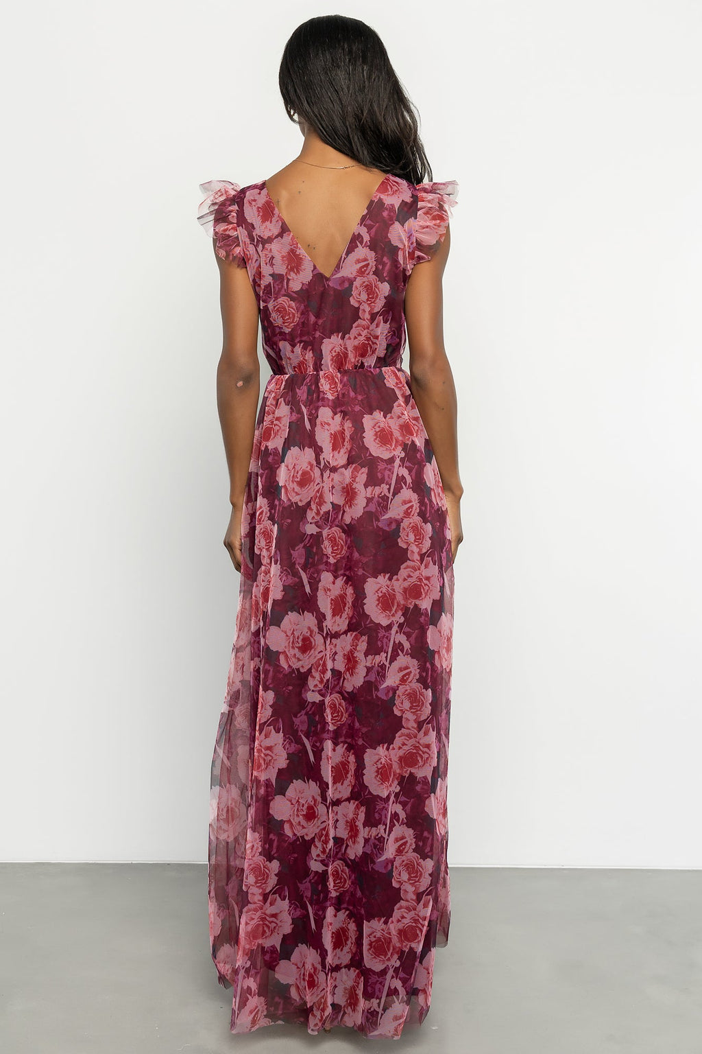 Adelyn Maxi Dress | Wine Floral