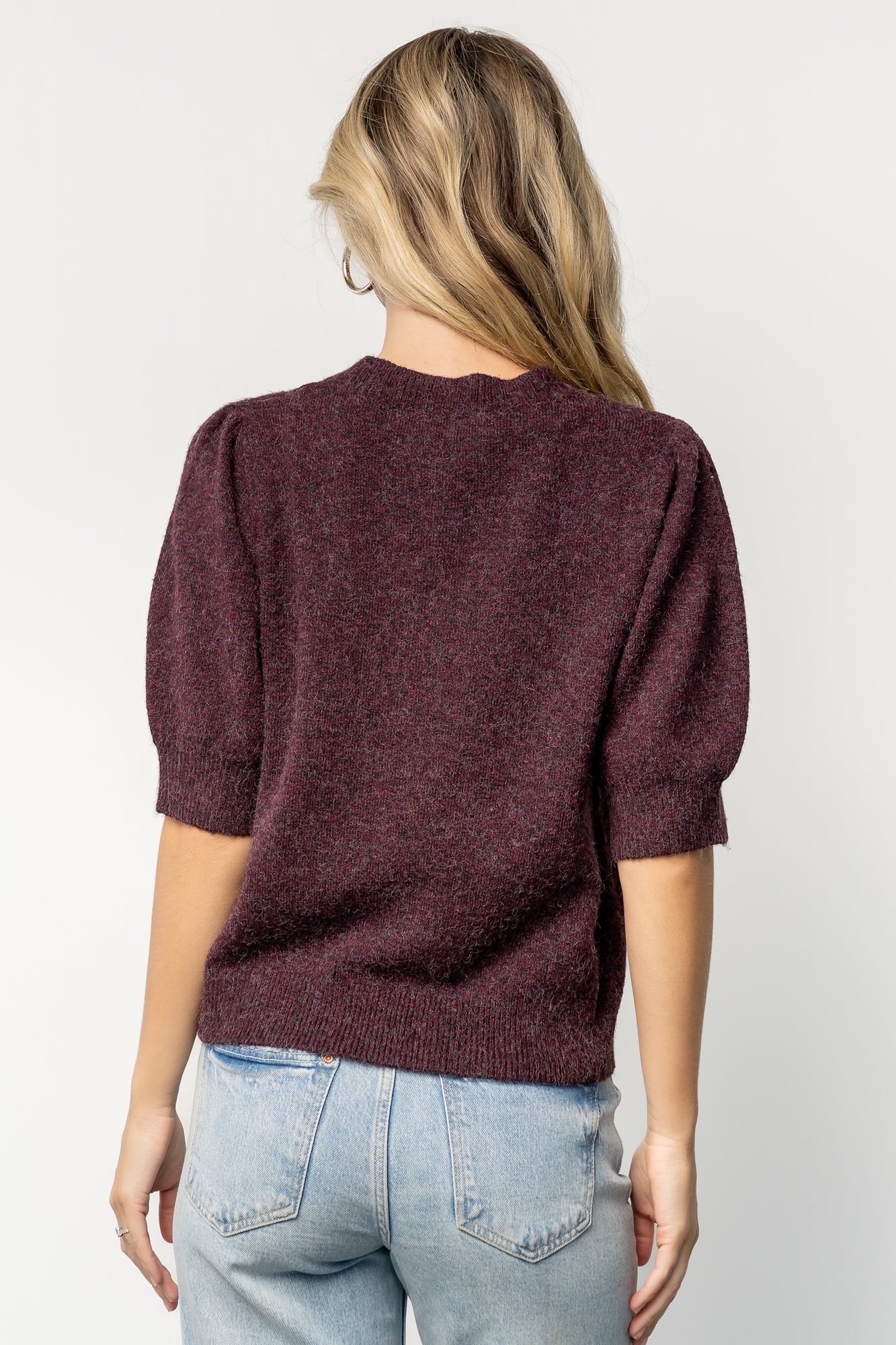 Keira Sweater Top | Dark Plum