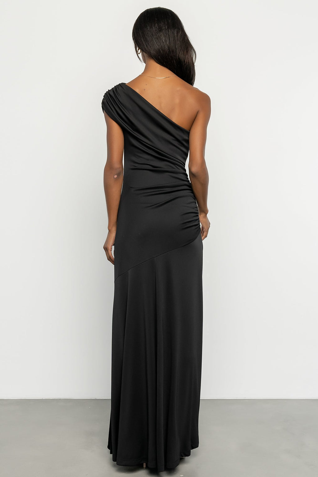 Leon One Shoulder Gown | Black