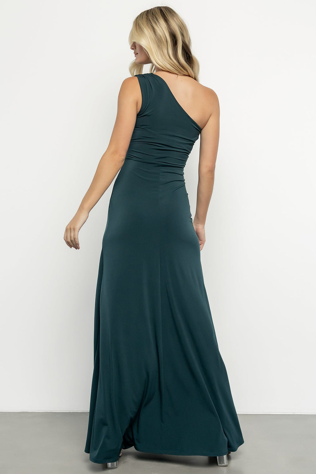 Adrianna One Shoulder Gown | Deep Topaz