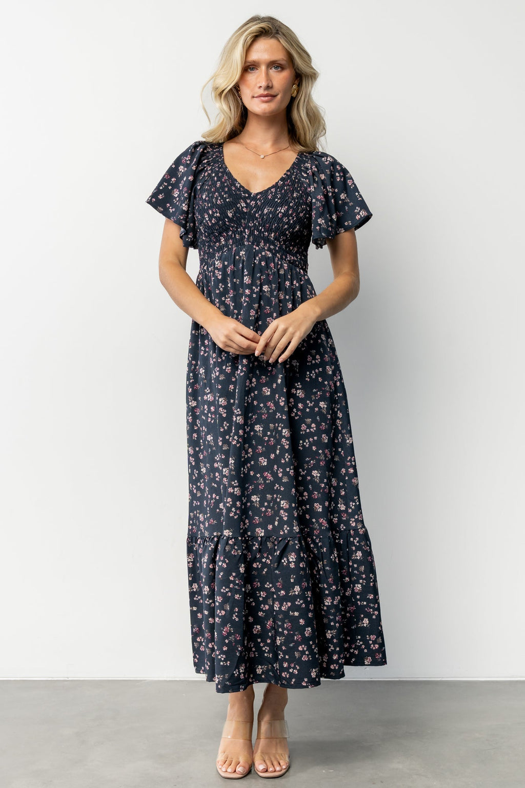 Jerah Smocked Dress | Midnight Floral