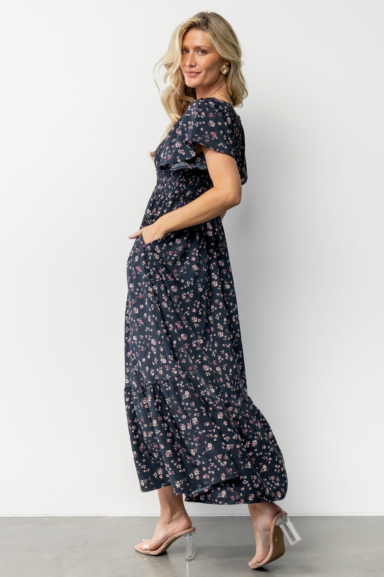 Jerah Smocked Dress | Midnight Floral