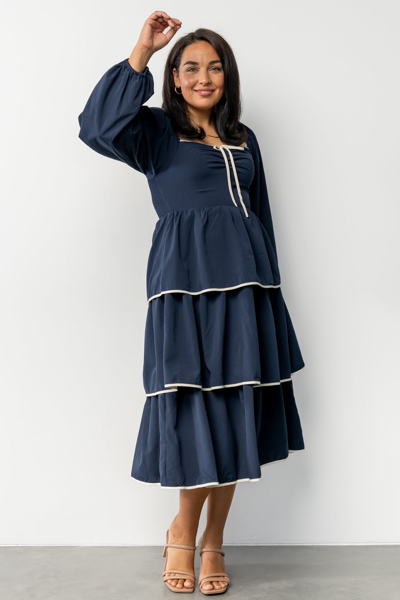 Barcelona Tiered Dress | Navy
