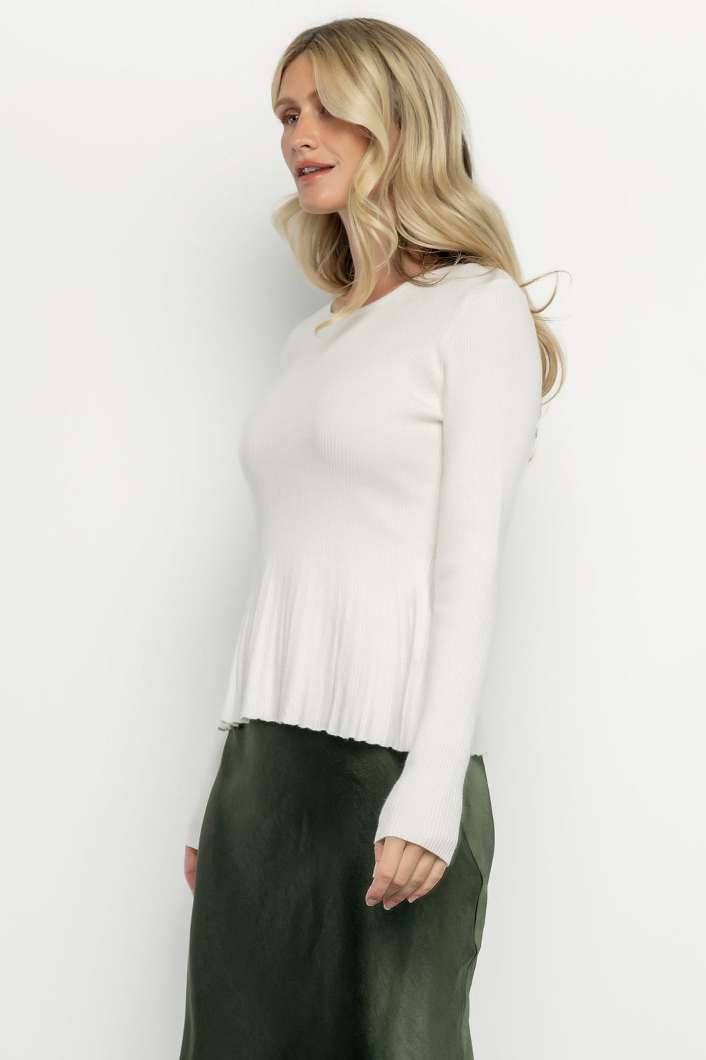 Ainsley Ribbed Top | Off White