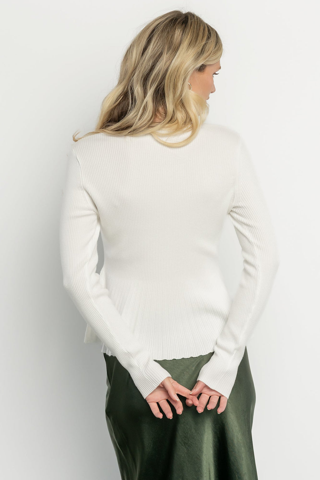 Ainsley Ribbed Top | Off White