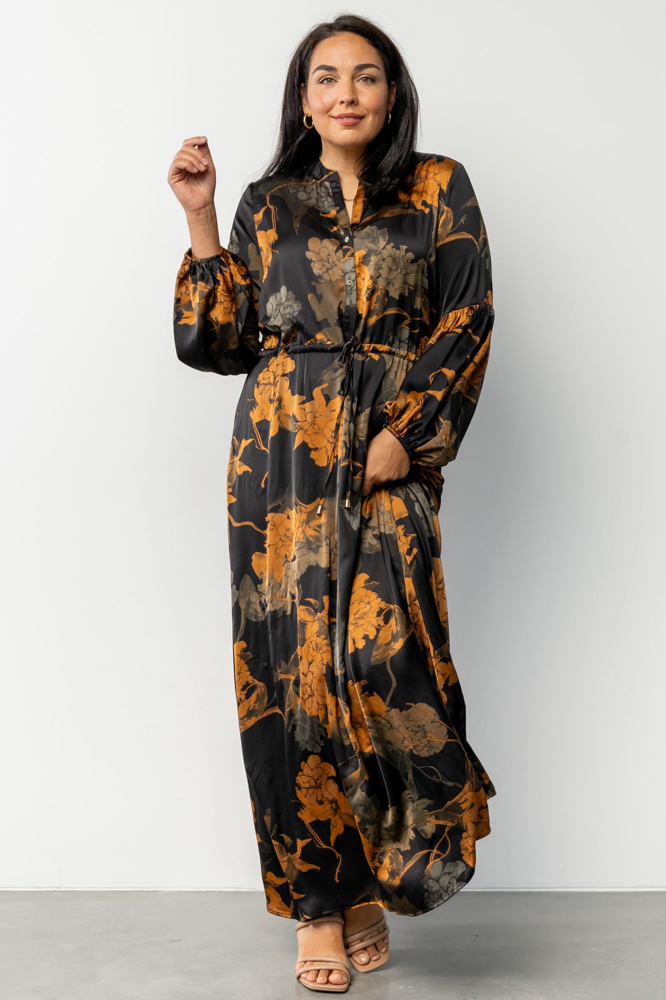 Helen Maxi Dress | Black + Gold