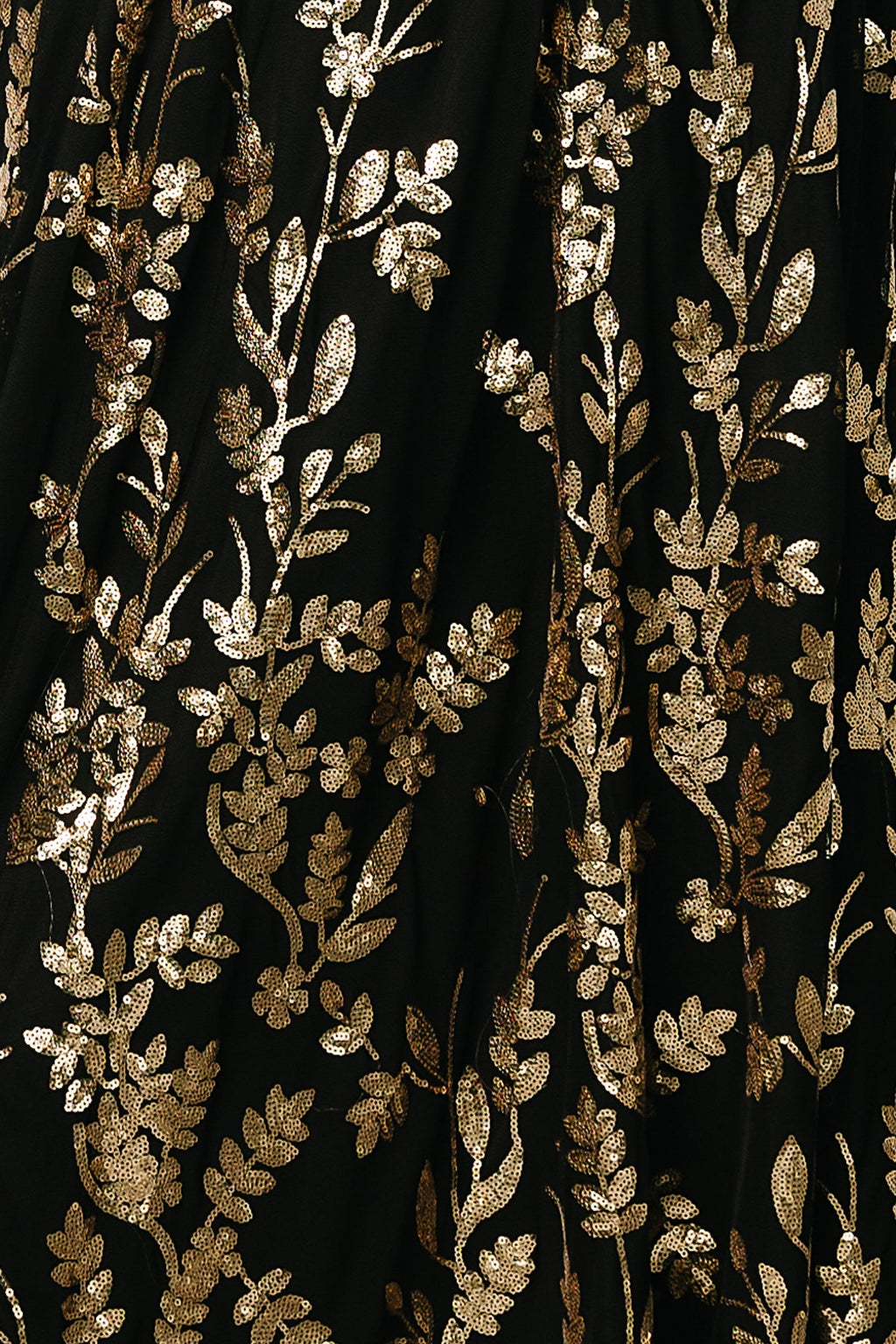 Fabric Swatch - Destiny Sequin | Black + Gold