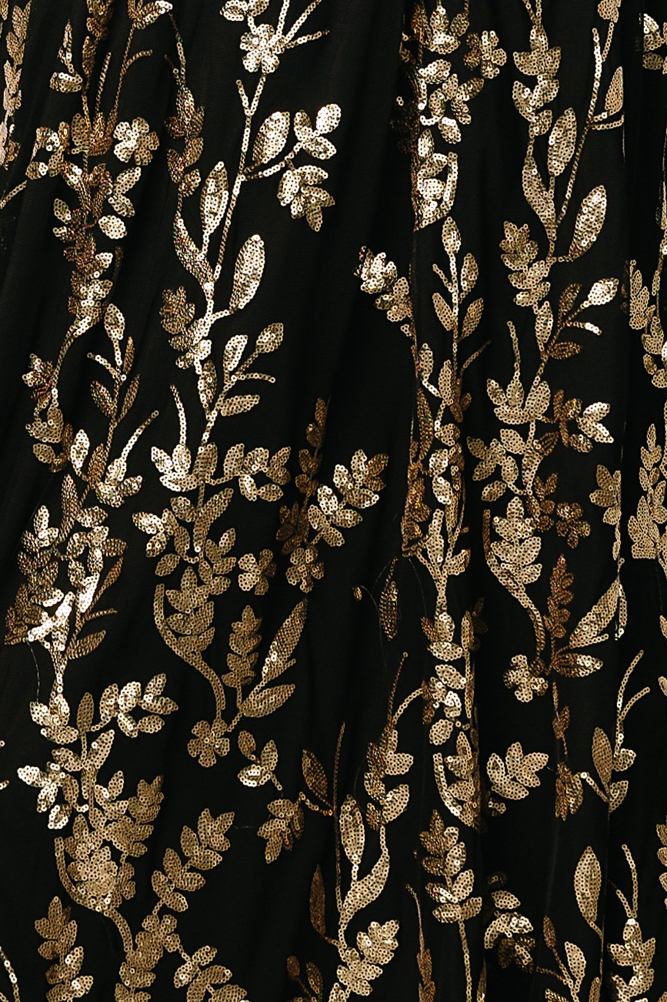 Fabric Swatch - Destiny Sequin | Black + Gold