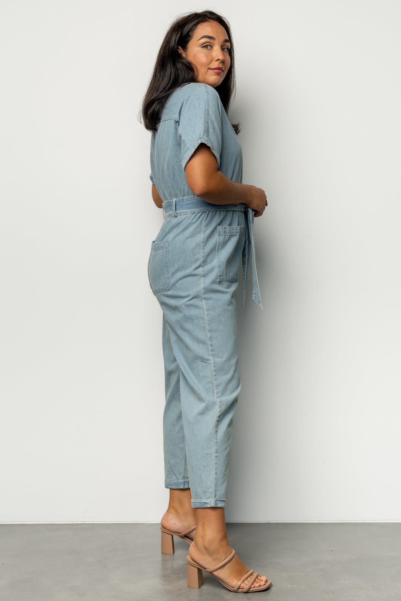 Mateo Button Up Jumpsuit | Denim