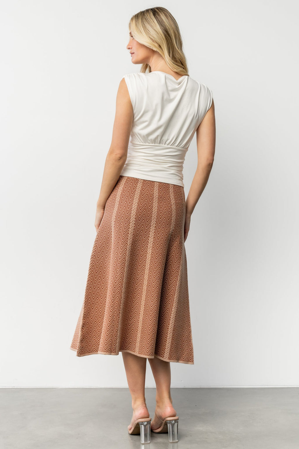 Astrid Midi Skirt | Rust Print