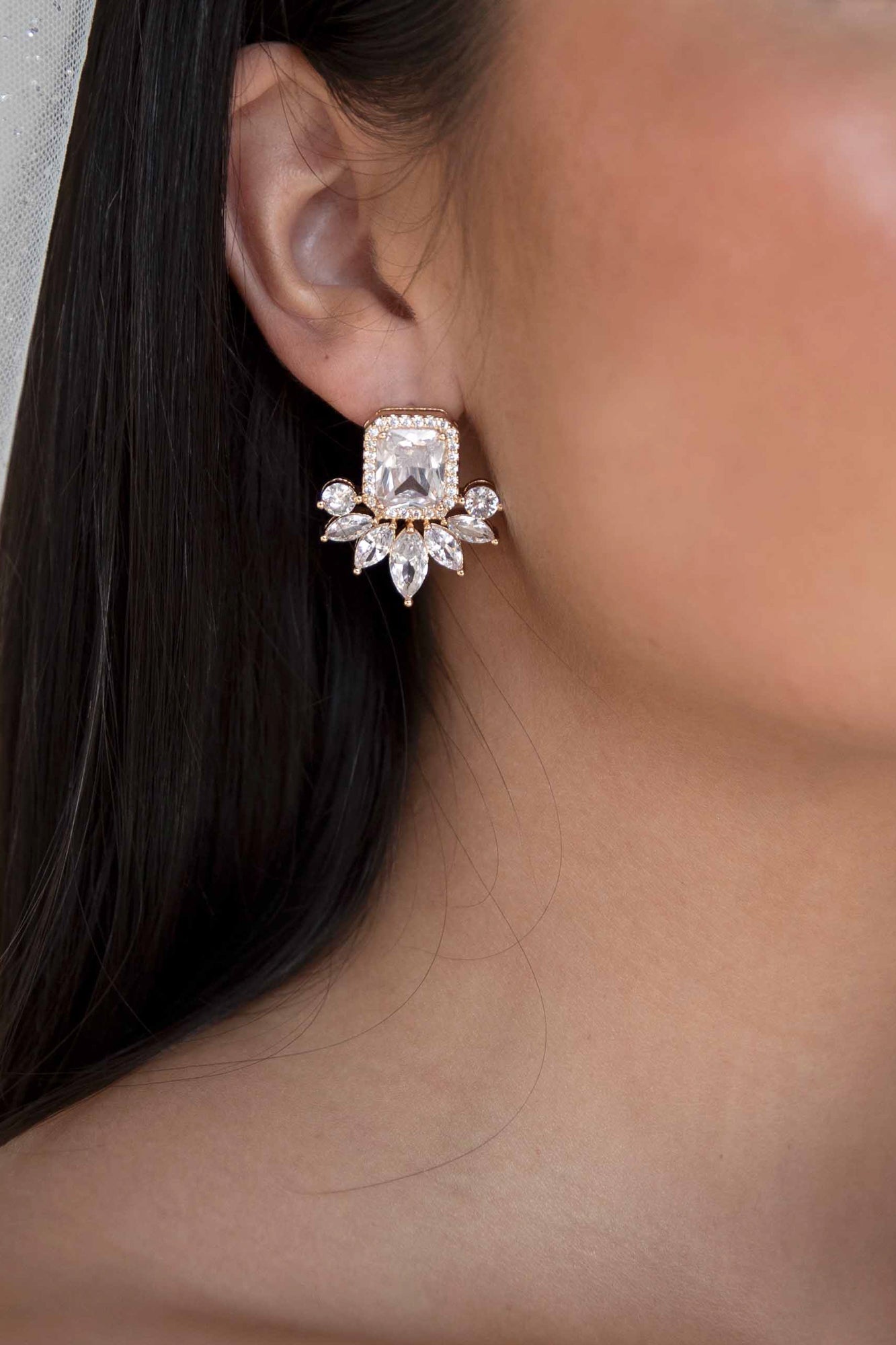 Shine Crystal Stud Earrings