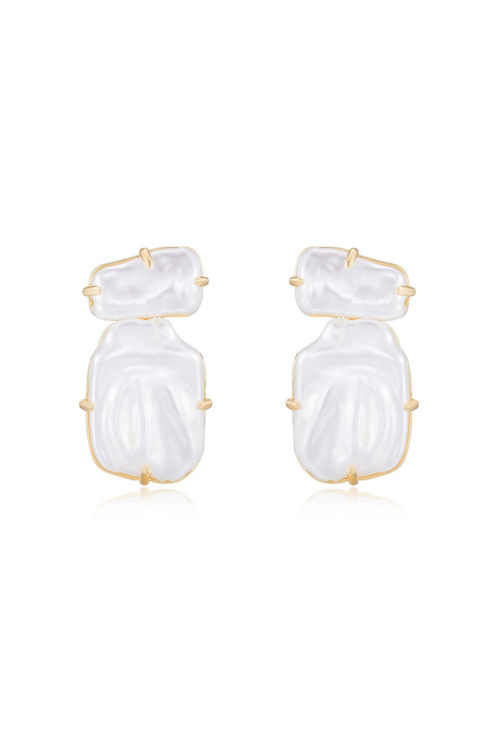 Edge of Water Double Pearl Earrings