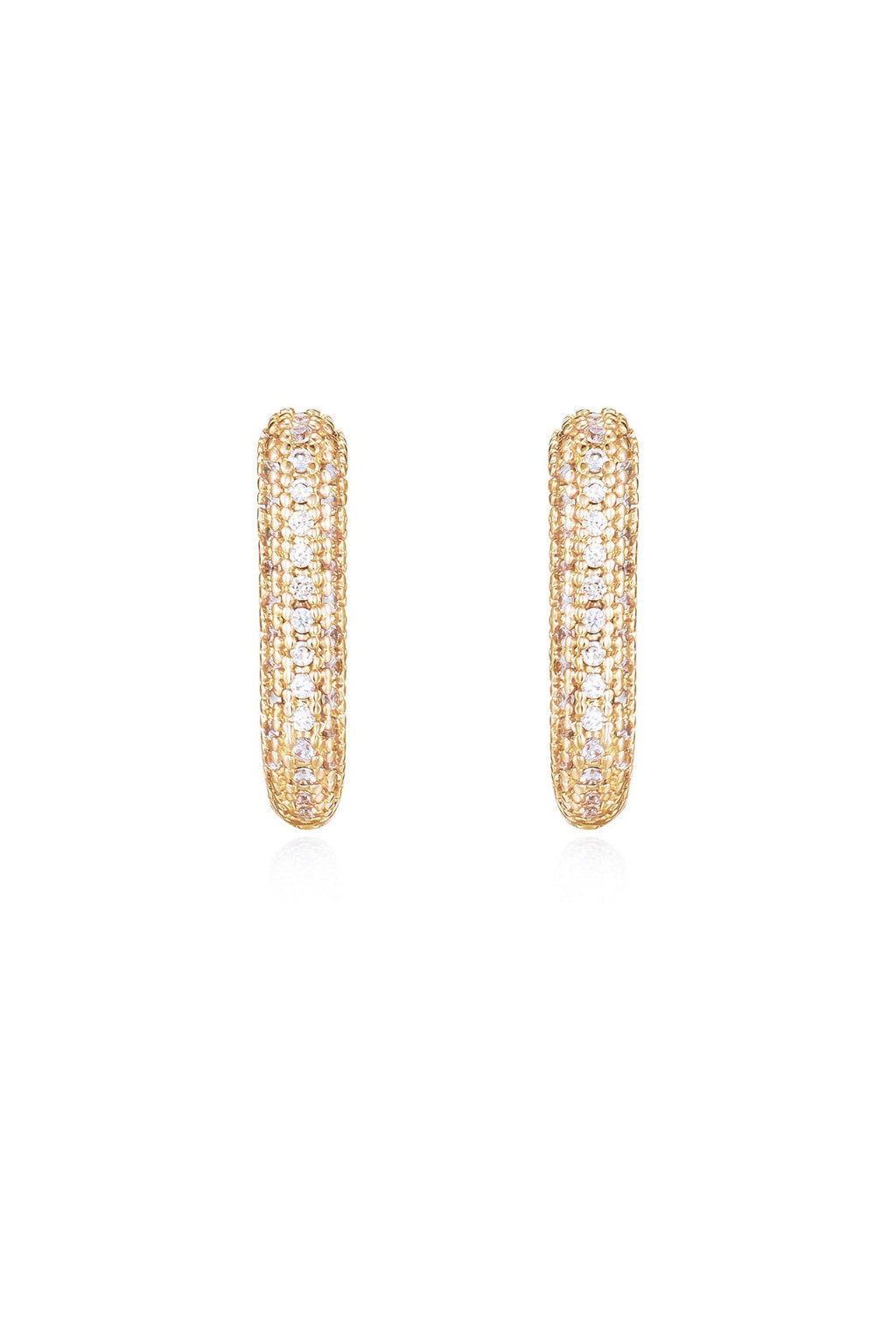 Petite Pave Huggie Earrings