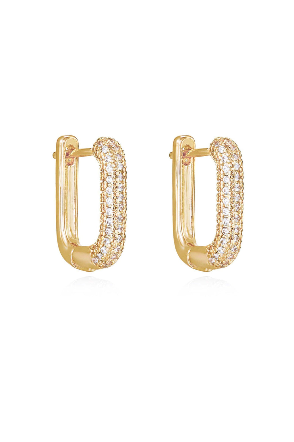 Petite Pave Huggie Earrings