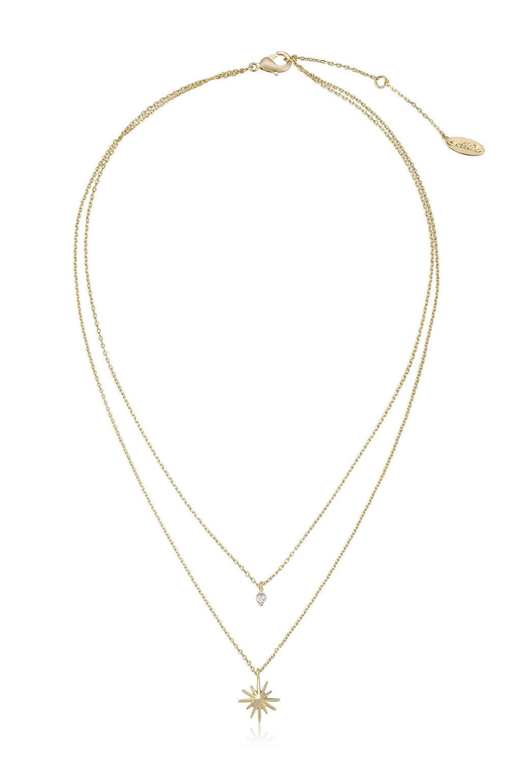 Layered Starburst Crystal Necklace