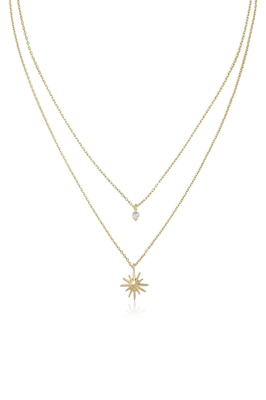 Layered Starburst Crystal Necklace