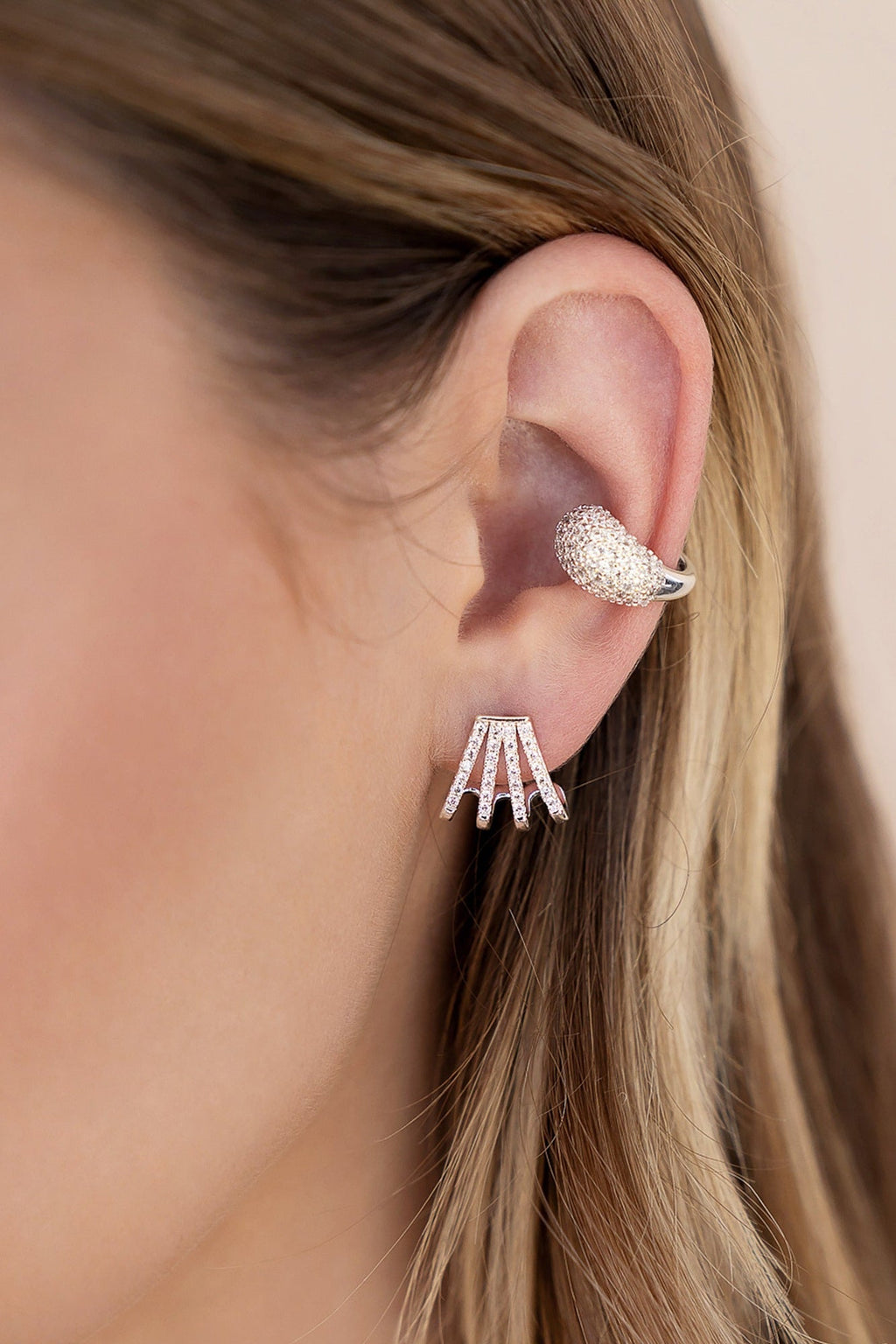 Glisten Wing Pavé Earrings